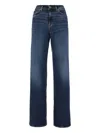 7 For All Mankind Wide Leg High Waist Jeans In Blue