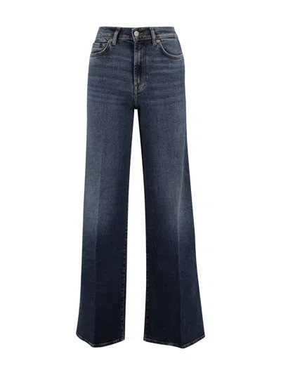 7 For All Mankind High-waisted Jeans In Blue