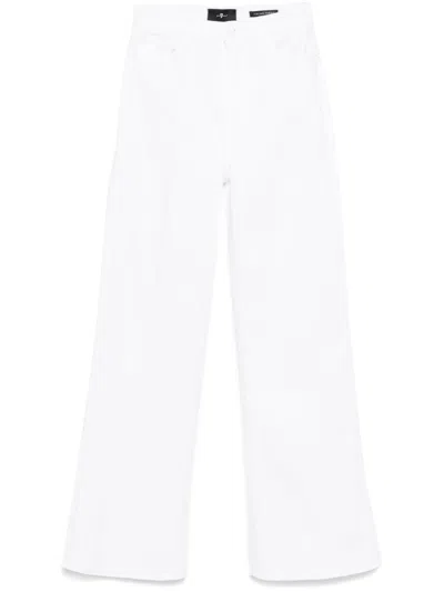 7 For All Mankind High-waisted Jeans In White