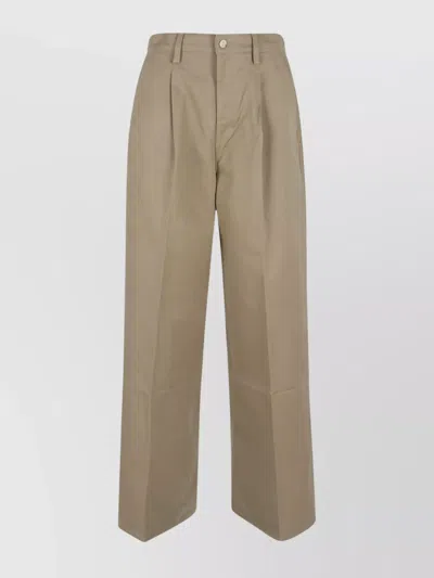7 FOR ALL MANKIND HIGH WAISTED PLEATED WIDE LEG TROUSERS