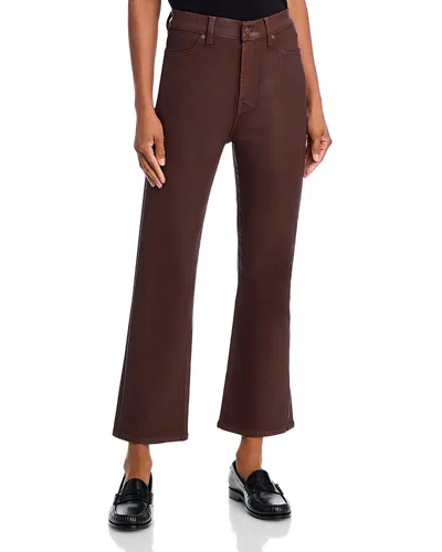 7 FOR ALL MANKIND HIGH WAISTED SLIM KICK FLARE JEANS IN BRUNETTE & CAFE CREMA