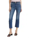 7 FOR ALL MANKIND HIGH-WAISTED SLIM KICK JEANS IN BLUE PRINT