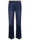 7 For All Mankind Straight-leg Jeans With Slightly Flared Hem In Blue