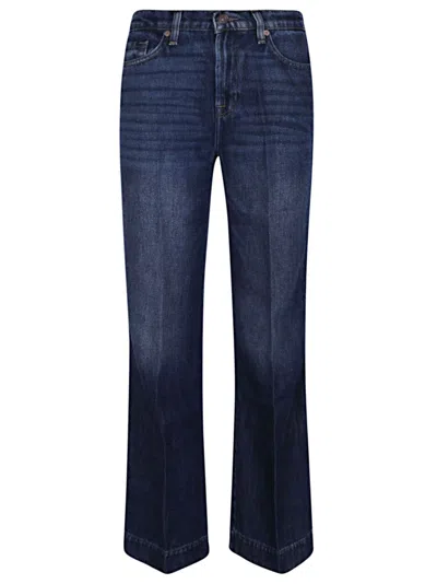 7 For All Mankind High-waisted Wide Flare Tencel-cotton Jeans