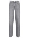 7 For All Mankind High-waisted Wide-flared Jeans In Gray
