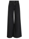 7 For All Mankind Willow Low-rise Wide-leg Jeans In Black