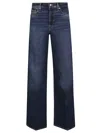 7 For All Mankind High-rise Wide-leg Jeans Elastic Waist In Blue