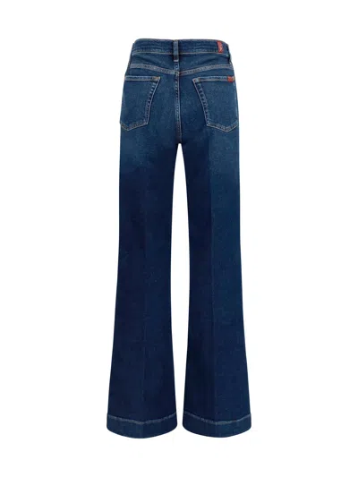 7 For All Mankind High-rise Flared Denim Jeans In Blue