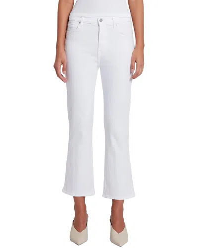 7 For All Mankind High-rise Slim White Kick Flare Jean In Multi