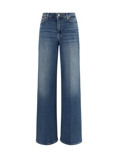 7 For All Mankind High-stretch Flared Denim Jeans In Blue