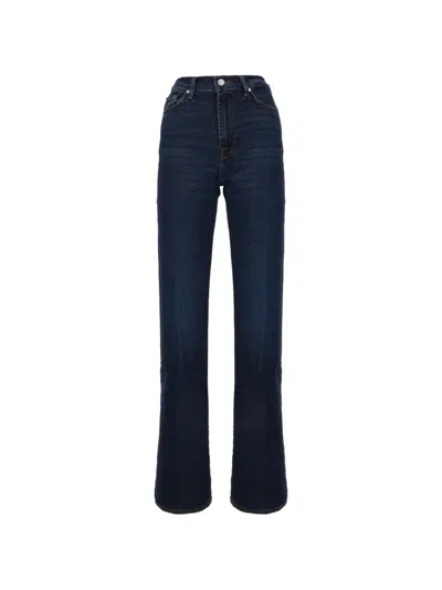 7 For All Mankind High-waisted Straight-leg Jeans In Animal Print