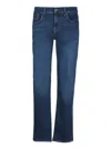 7 For All Mankind Slimmy Stretch Tapered Cotton Jeans In Blue