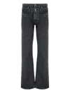 7 For All Mankind Hustle 5-pocket Straight-leg Jeans In Black