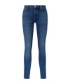 7 For All Mankind Hw High-waist Skinny Jeans In Blue