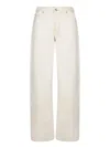 7 For All Mankind Calie Straighnt Cropped Jeans In White