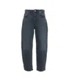 7 For All Mankind Jayne High-rise Tapered Jeans In Blue