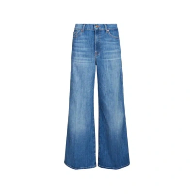 7 For All Mankind Jean Lotta Cropped In Blue
