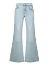 7 For All Mankind Sahara Spencer Flare Light Blue Jeans In Blue