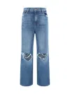 7 For All Mankind Wide Leg Cotton Jeans