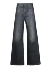 7 For All Mankind Wide-leg Black Jeans With Classic Five-pocket Design