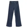 7 For All Mankind Weightless Denim Pleated Trouser