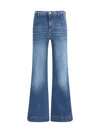 7 For All Mankind Wide-leg High-waist Jeans With Vintage Fading In Blue