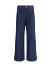 7 For All Mankind High-waisted Wide-leg Denim Jeans With Relaxed Fit In Blue