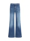 7 For All Mankind Wide-leg High-waist Jeans With Vintage Fading In Blue