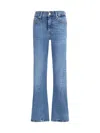 7 For All Mankind Tailorless Flare Jeans Enhancing Silhouette In Blue