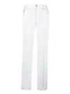 7 For All Mankind Straight-leg White Jeans With Tailored Fit In White