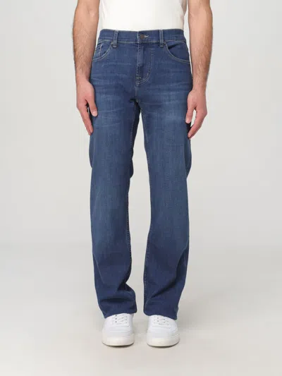 7 For All Mankind Brett Squiggle Bootcut Jeans In Blau