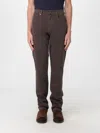 7 For All Mankind Straight-leg Stretch Denim Jeans With Mid-rise Fit In Brown