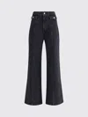 7 For All Mankind Lotta Wide Leg Jeans In Black