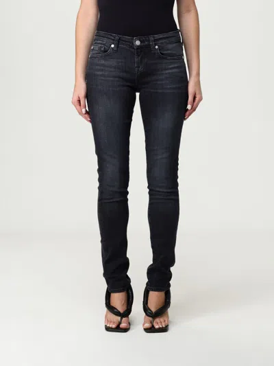 7 For All Mankind Jeans  Woman Color Black In Blue