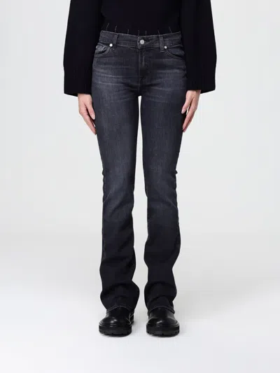 7 For All Mankind Jeans  Woman Color Black In Blue