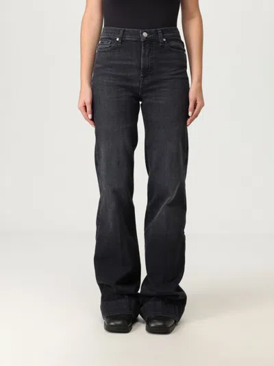 7 For All Mankind Jeans  Woman Color Black In Gray
