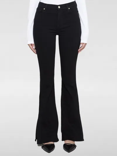 7 For All Mankind Ali High Waisted Flare Jeans In Black