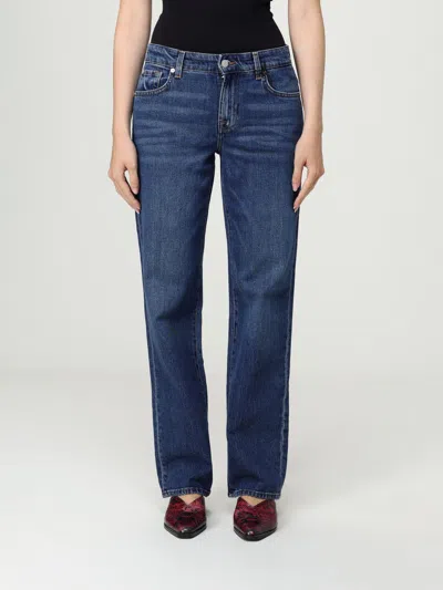 7 FOR ALL MANKIND JEANS 7 FOR ALL MANKIND WOMAN COLOR BLUE,H18476009