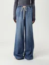 7 For All Mankind Wide Leg Denim Trousers With Elastic Band In Blue