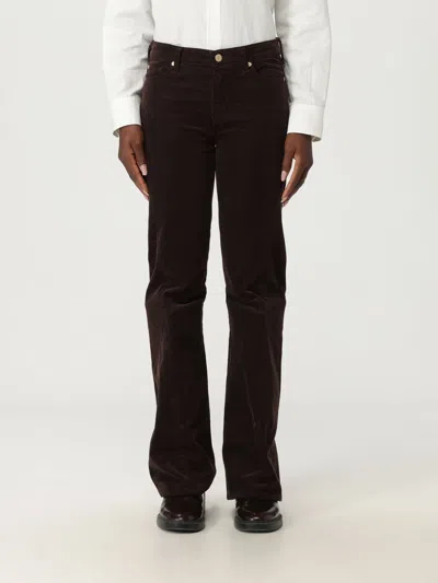 7 For All Mankind Jeans  Woman Color Brown In Black