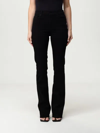 7 For All Mankind Jeans  Woman Color Denim In Black