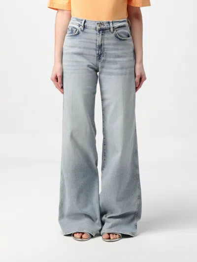7 For All Mankind Jeans  Woman Color Gnawed Blue