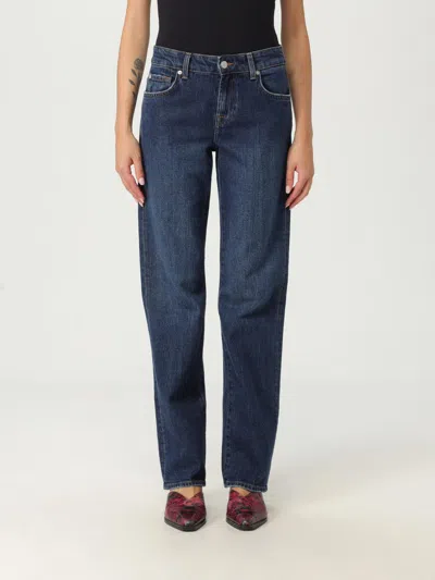 7 For All Mankind Jeans  Woman Color Navy In Blue