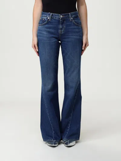 7 For All Mankind Jeans  Woman Color Navy In Blue