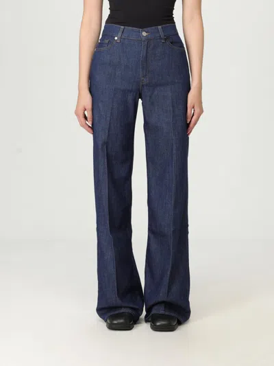 7 For All Mankind Jeans  Woman Color Navy In Blue