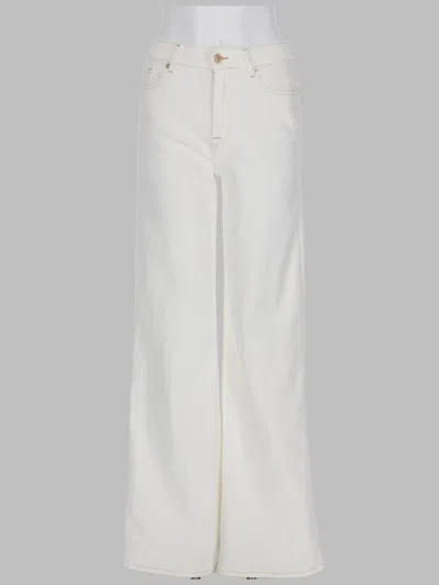 7 For All Mankind Jeans A Vita Alta In White