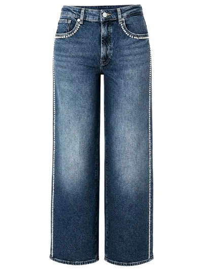 7 For All Mankind Jeans Avenue Stovepipe Straight Con Borchie Laterali In Blue