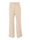 7 For All Mankind Tess High-rise Straight-leg Trousers In Beige