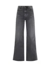 7 For All Mankind Ultra High-rise Jo Jeans In Black