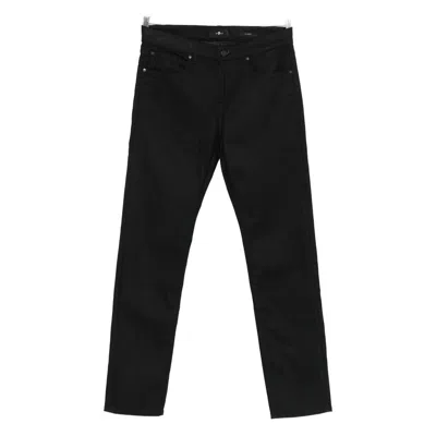 7 For All Mankind Cotton-blend Jeans In Black